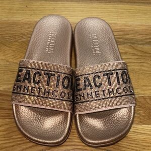 Kenneth Cole Reaction Metallic Slide Sandals